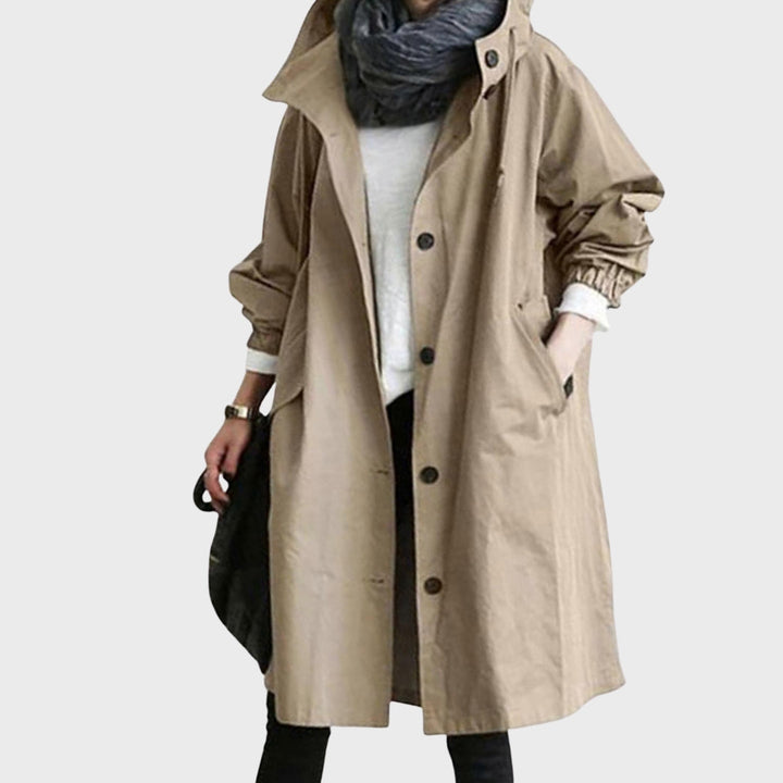 Damen Wasserdichte Jacke für den Herbst in Khaki