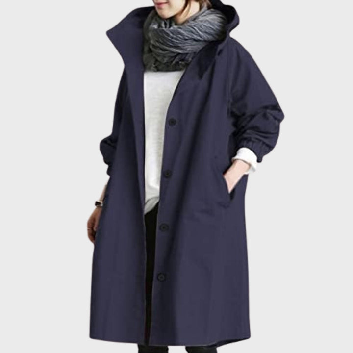 Damen Wasserdichte Jacke für den Herbst in Marineblau