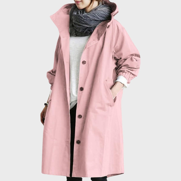 Damen Wasserdichte Jacke für den Herbst in Rosa