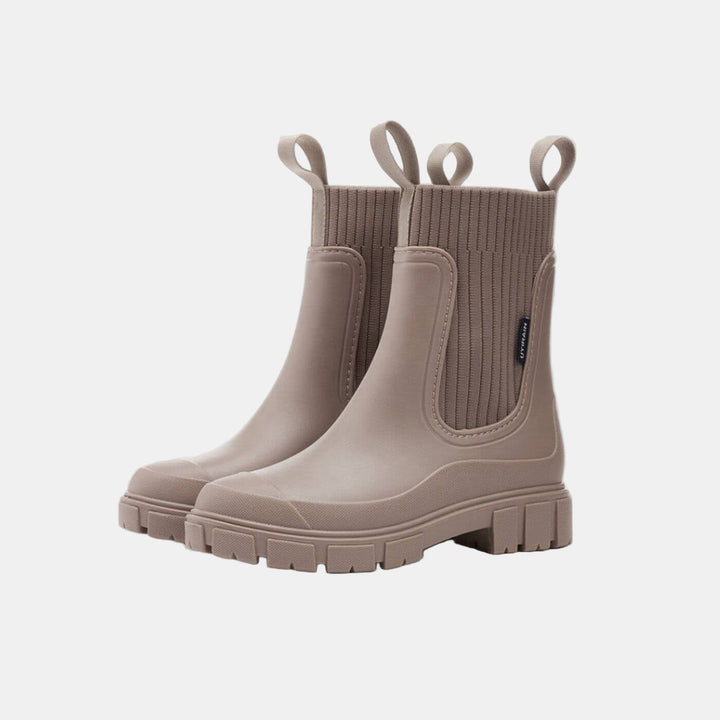 Damen Wasserdichte Rutschfeste Stiefel für Herbst in Aprikose