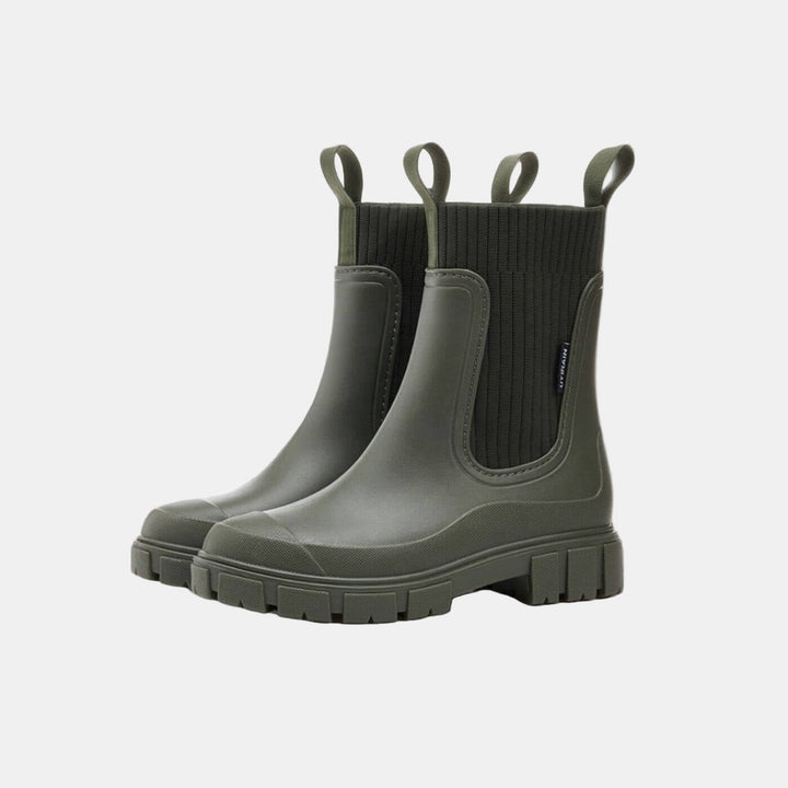 Damen Wasserdichte Rutschfeste Stiefel für Herbst in Grün