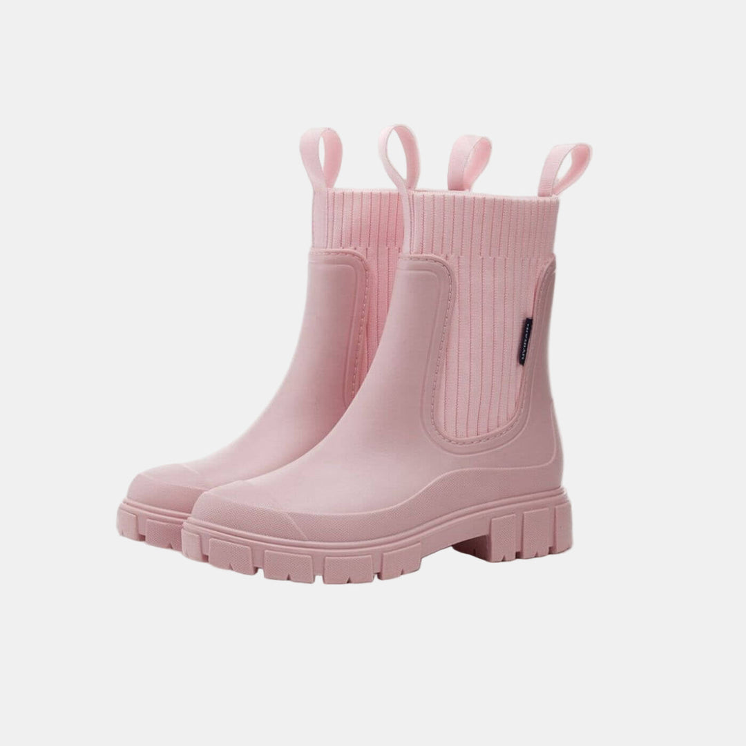 Damen Wasserdichte Rutschfeste Stiefel für Herbst in Rosa