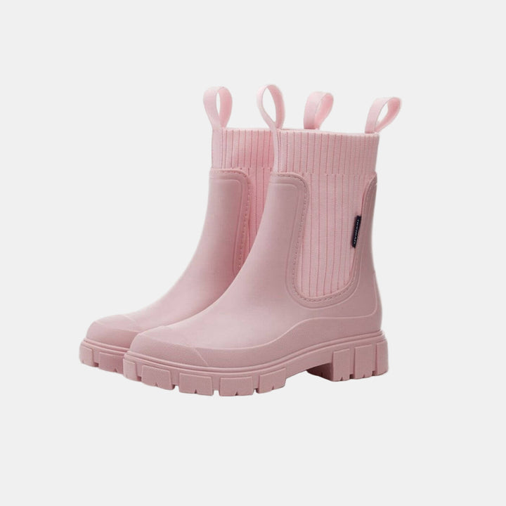 Damen Wasserdichte Rutschfeste Stiefel für Herbst in Rosa