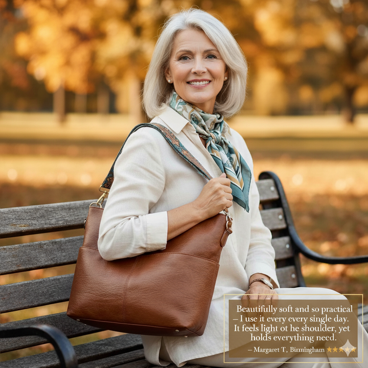 Damen Weiche Schultertasche im Vintage-Stil zum Alltag (5)