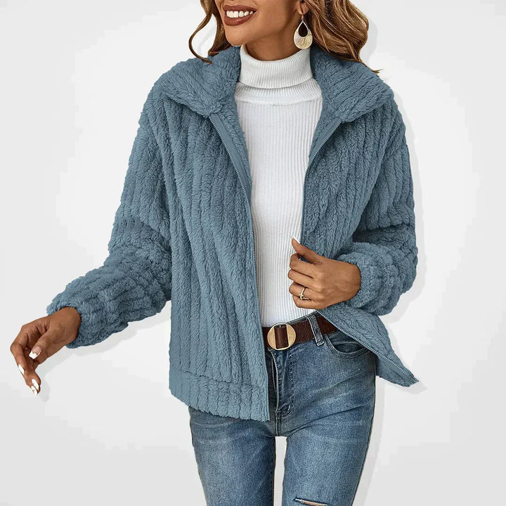 Damen Weiche Strickjacke zum Überziehen in Blau