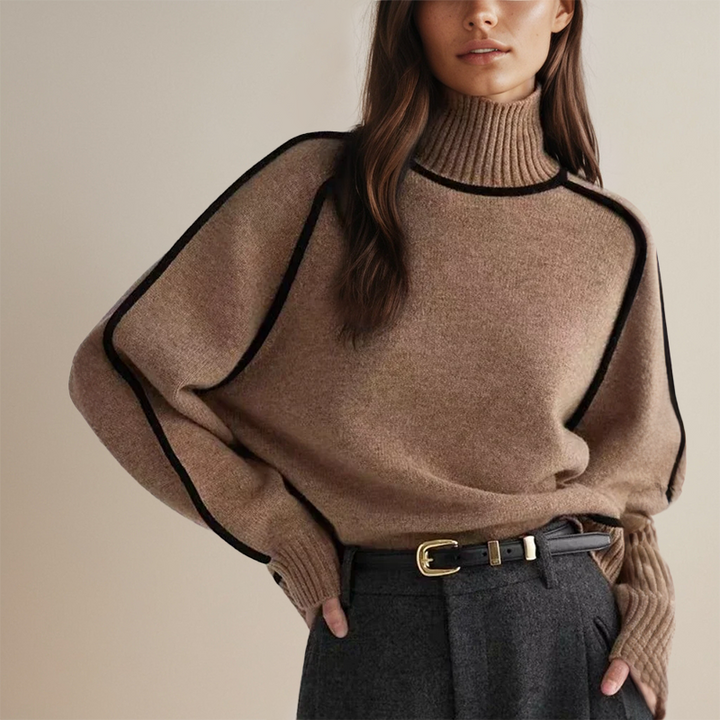 Damen Weicher Pullover für jeden Tag in Braun