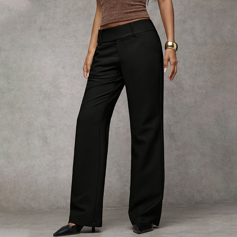 Damen Weisse Marlene-Hose mit hoher Taille (5)