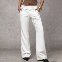 Helena | Damen Weisse Marlene-Hose mit hoher Taille