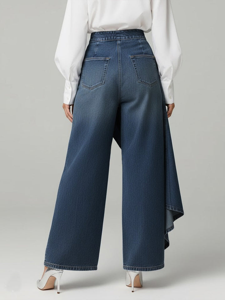Damen Weite Jeans mit hoher Taille (4)