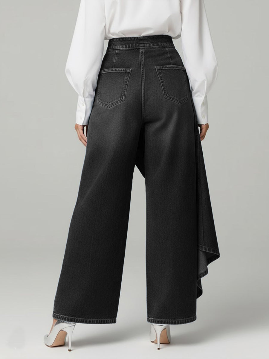 Damen Weite Jeans mit hoher Taille (6)