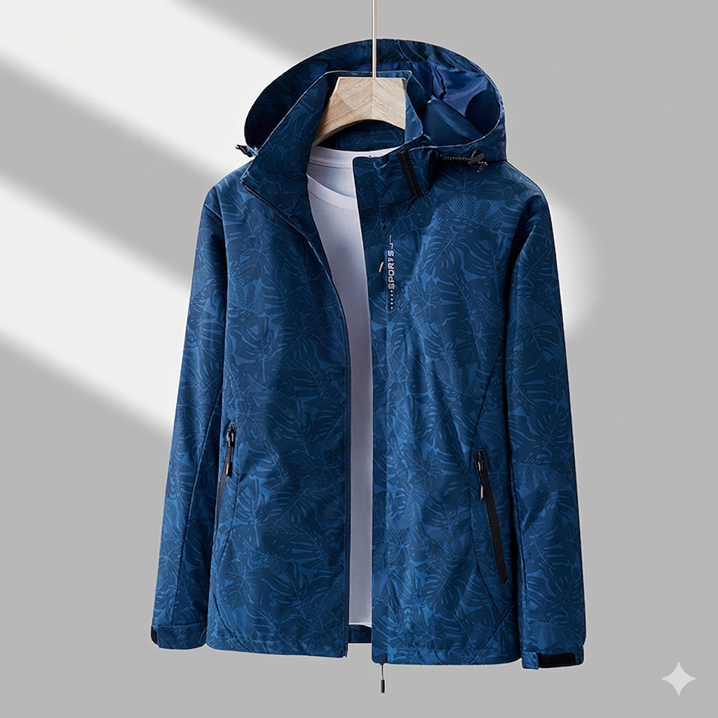 Damen Wetterfeste Funktionale Jacke für den Alltag in Blau Stil1