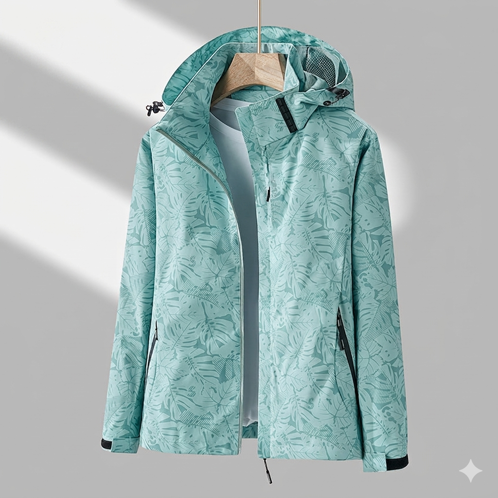 Damen Wetterfeste Funktionale Jacke für den Alltag in Grün