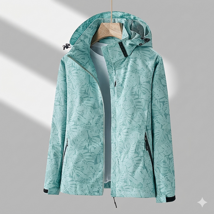 Damen Wetterfeste Funktionale Jacke für den Alltag in Grün