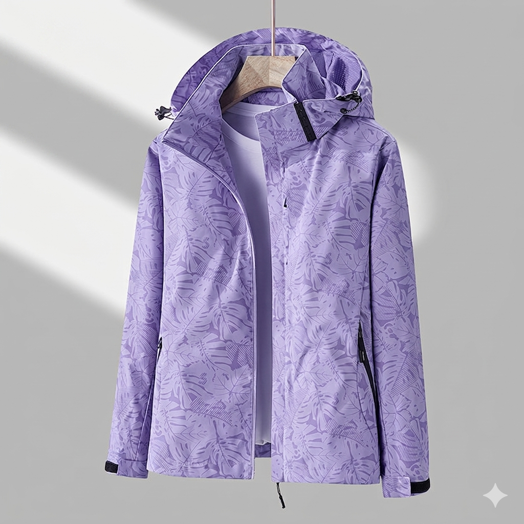 Damen Wetterfeste Funktionale Jacke für den Alltag in Lila