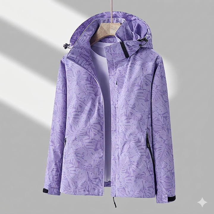 Damen Wetterfeste Funktionale Jacke für den Alltag in Lila