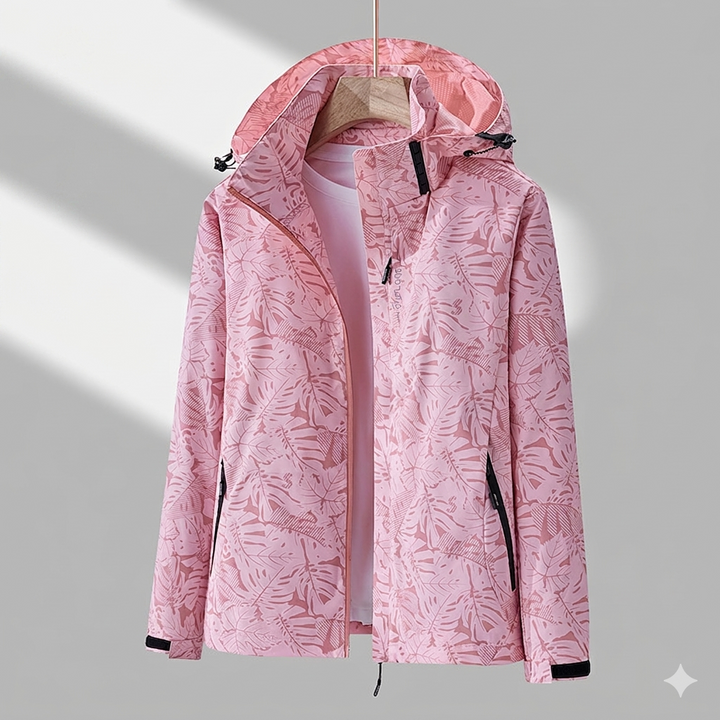Damen Wetterfeste Funktionale Jacke für den Alltag in Rosa