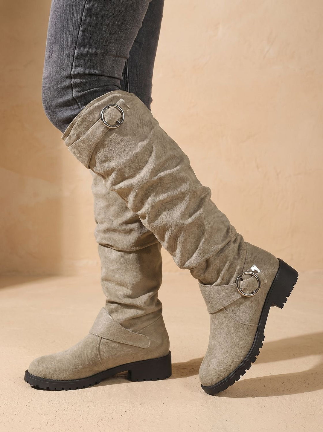 Damen Wildleder Plateau Stiefel für Winter (7)
