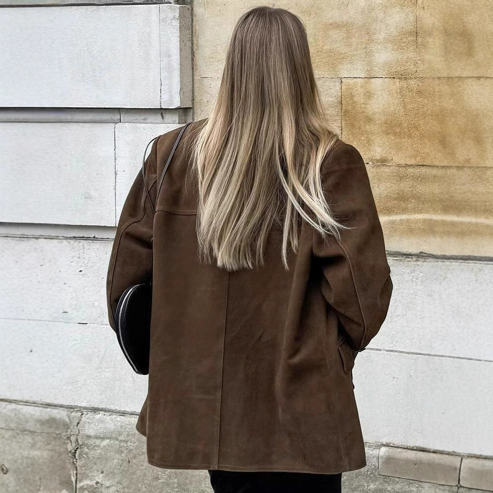 Damen Wildlederjacke für Büro und Freizeit (3)
