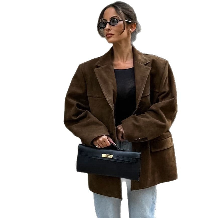 Damen Wildlederjacke für Büro und Freizeit (5)