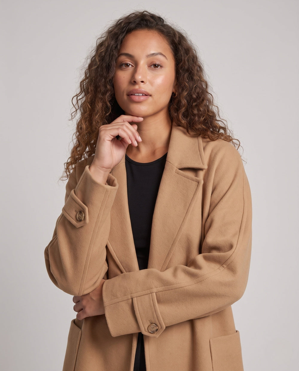 Damen Winterjacke A-Linie im Mantelschnitt (2)