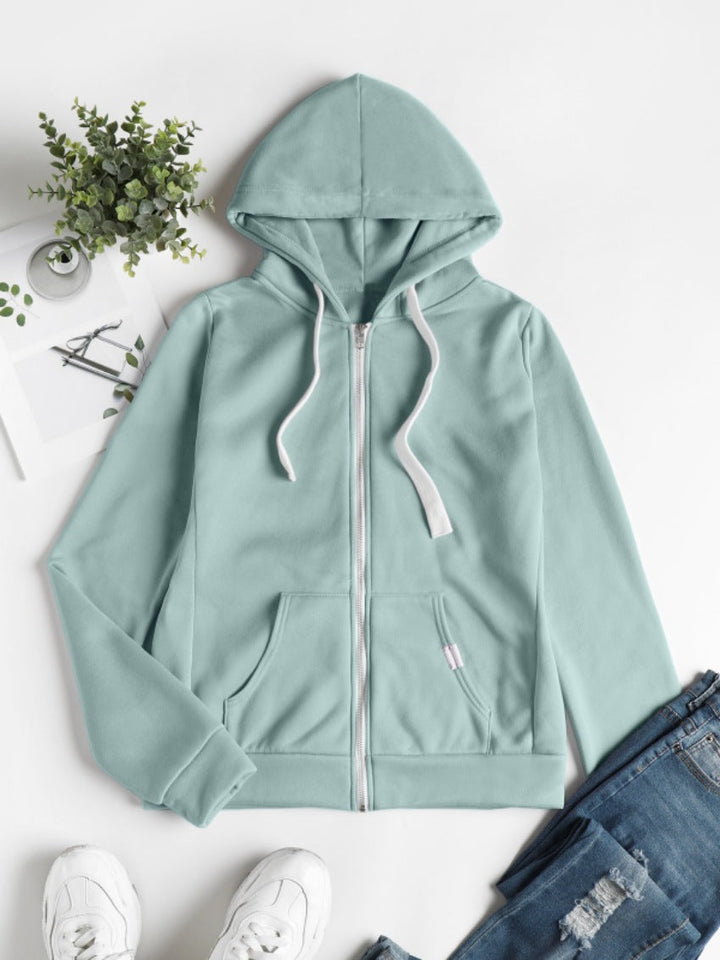 Damen Winterjacke aus Baumwoll-Mischung tailliert in Hellgrün
