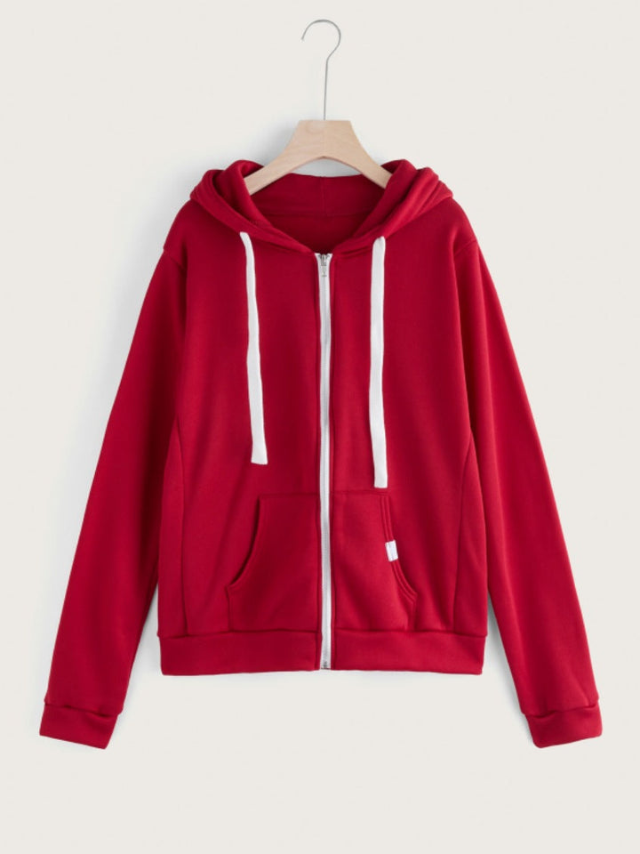 Damen Winterjacke aus Baumwoll-Mischung tailliert in Weinrot