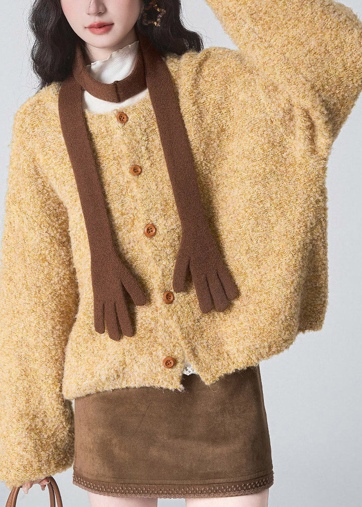 Damen Winterjacke aus Strick zum Überziehen