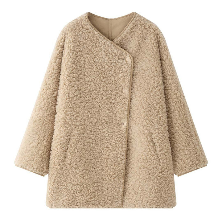 Damen Winterjacke aus Teddy-Fleece kurzgeschnitten (5)