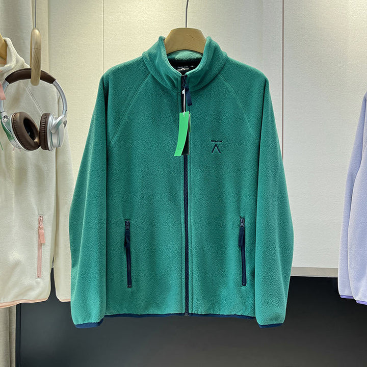 Damen Winterjacke aus weichem Fleece in Smaragdgrün