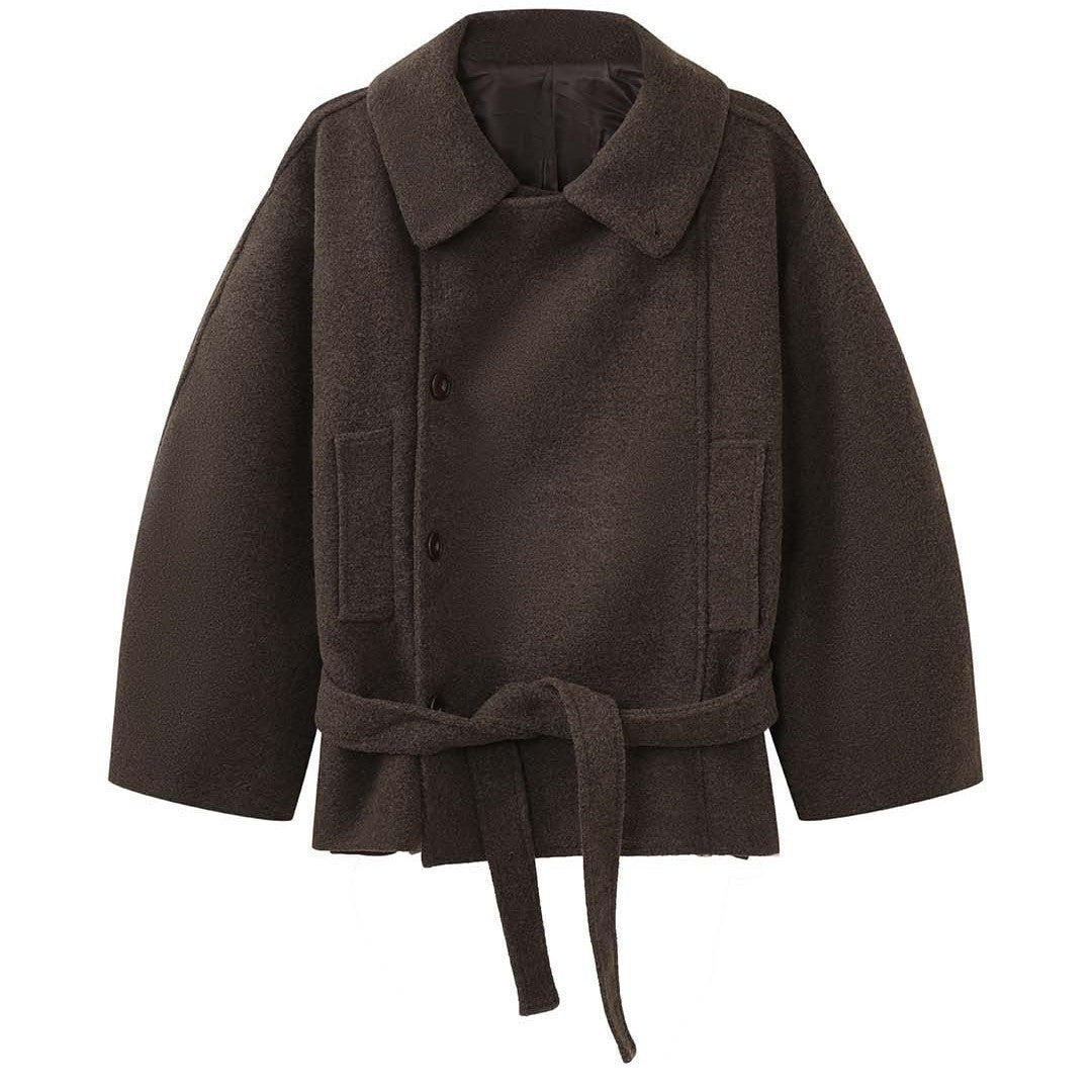 Damen Winterjacke aus Wollmix mit Gürtel (5)