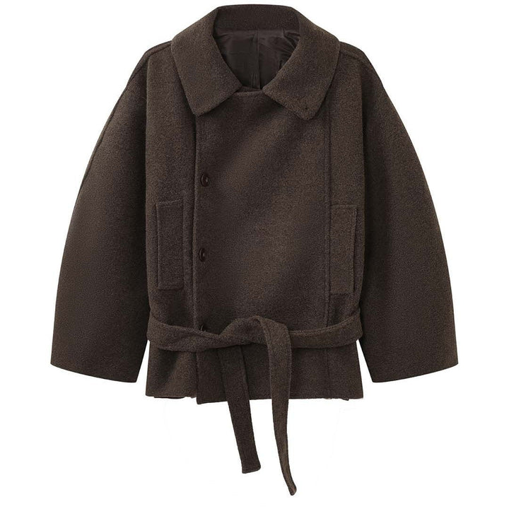 Damen Winterjacke aus Wollmix mit Gürtel (5)