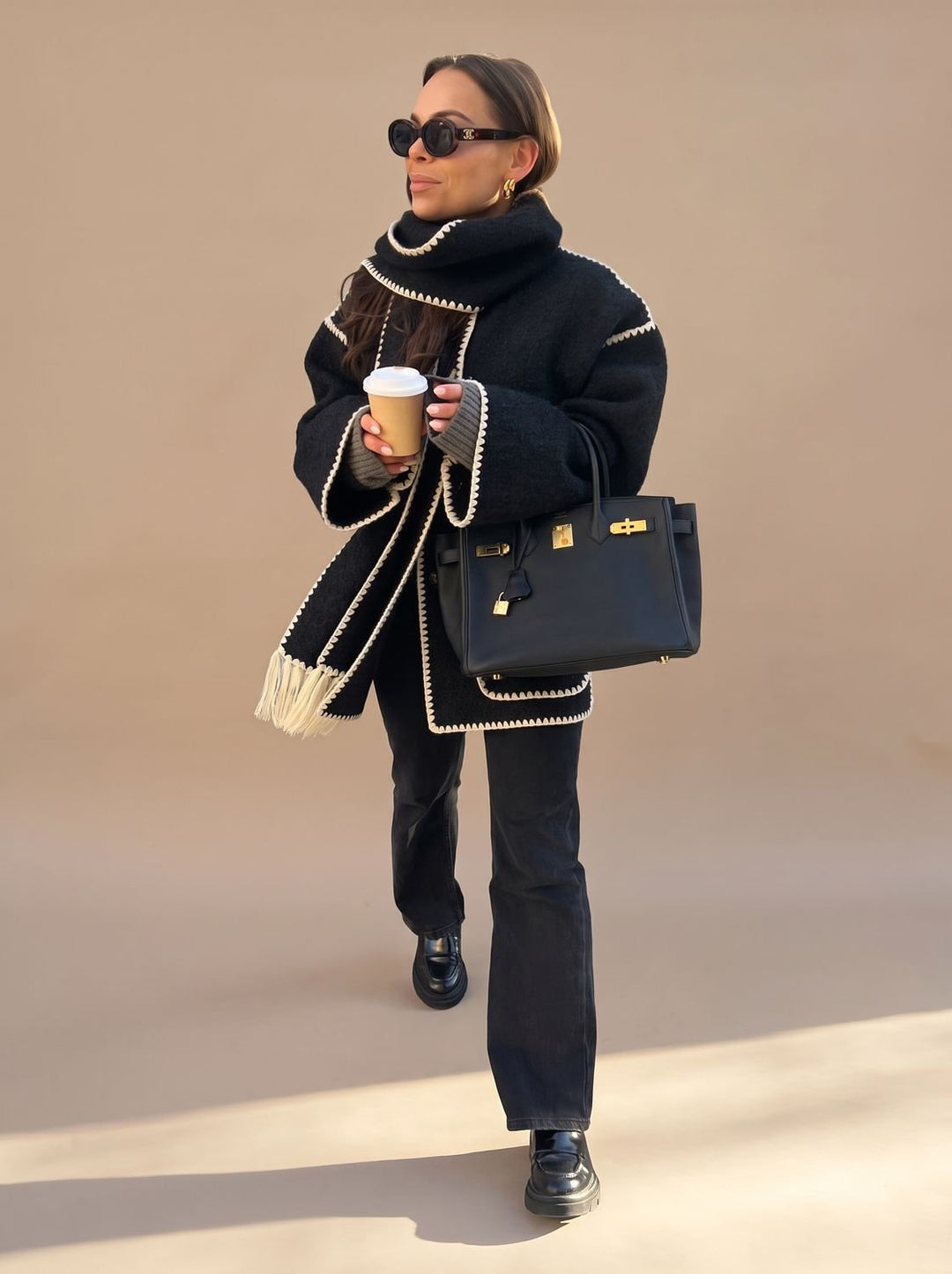 Damen Winterjacke für den Alltag im Cape-Stil