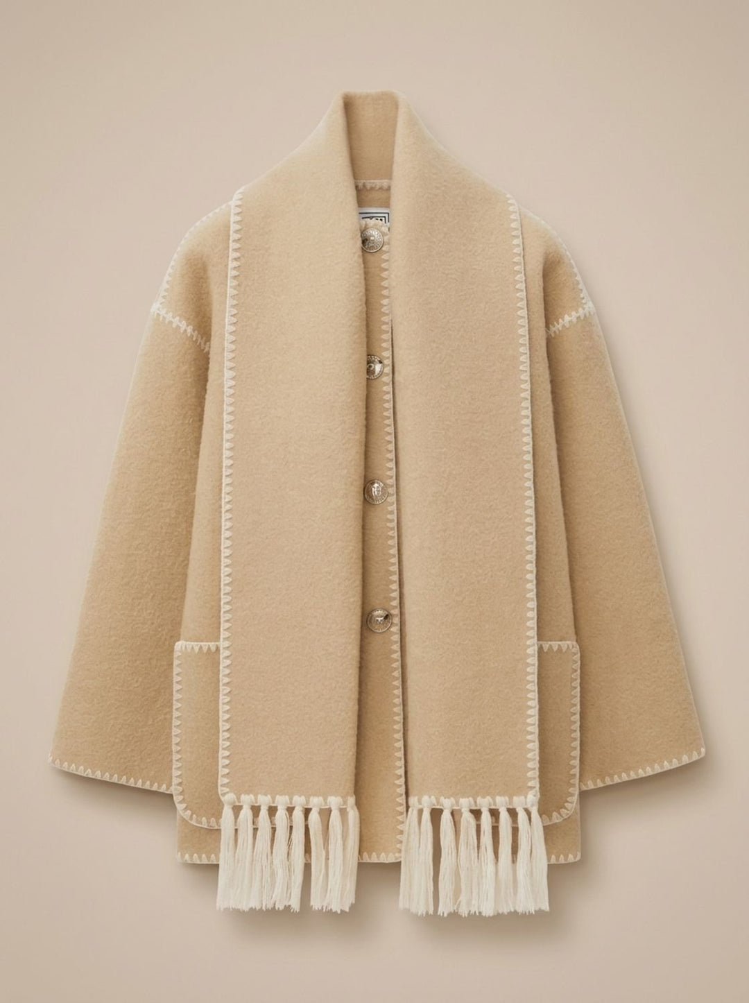 Damen Winterjacke für den Alltag im Cape-Stil in Khaki
