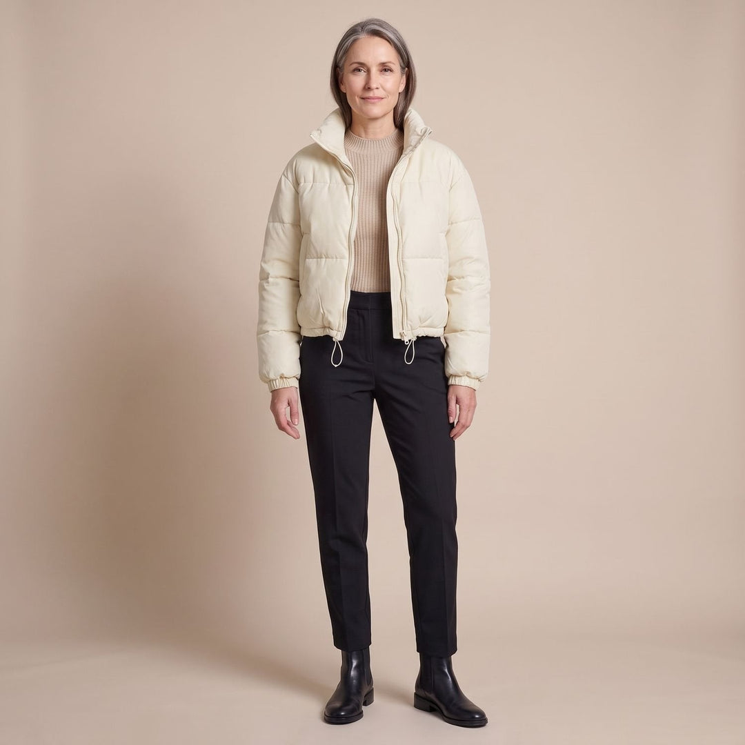 Damen Winterjacke gesteppt im Kurzschnitt (9)