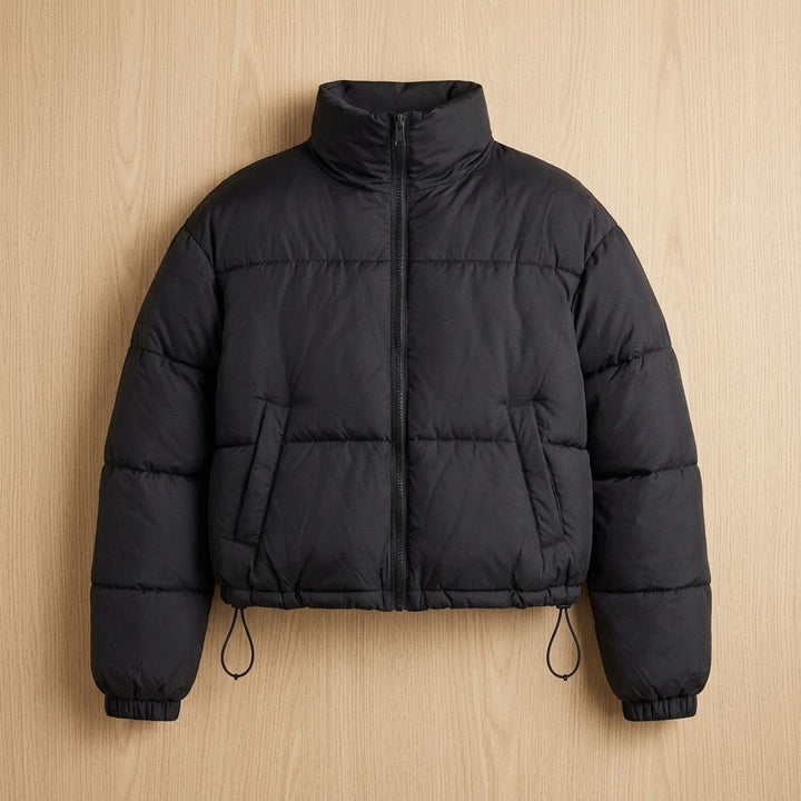 Damen Winterjacke gesteppt im Kurzschnitt in Schwarz
