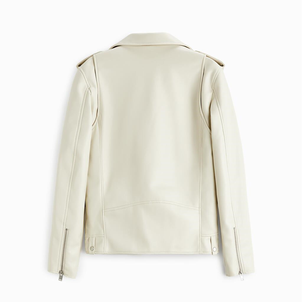 Damen Winterjacke im Biker-Stil aus Glattleder (5)