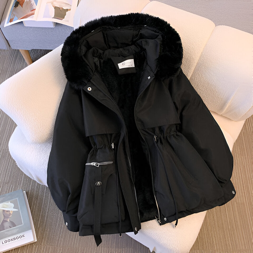 Damen Winterjacke im Casual-Stil für den Herbst in Schwarz