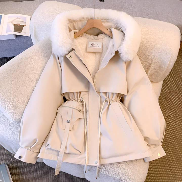 Damen Winterjacke im Casual-Stil für den Herbst in Weiß