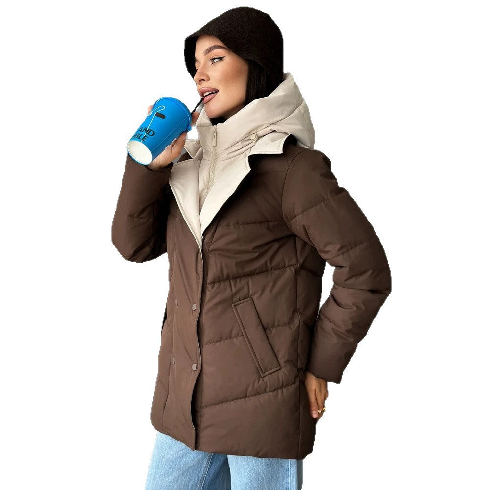 Damen Winterjacke im Doppelreiher-Stil mit Innenweste (5)