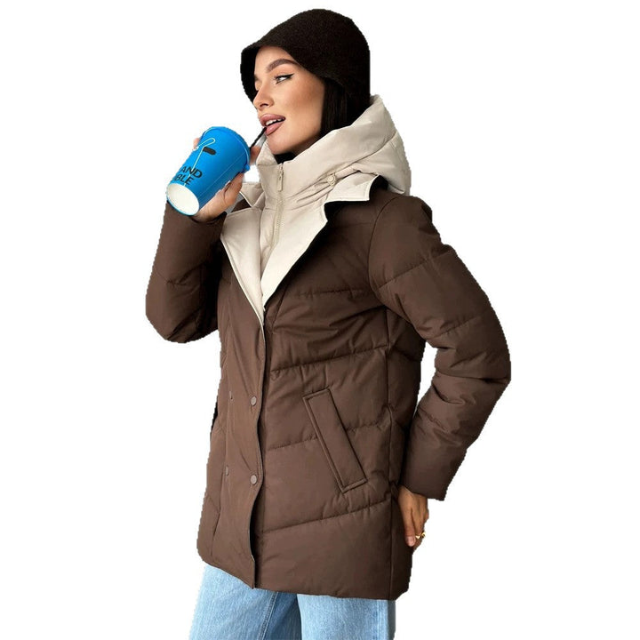 Damen Winterjacke im Doppelreiher-Stil mit Innenweste (5)