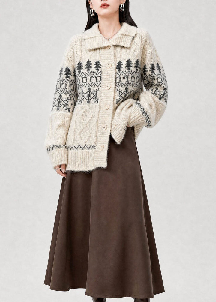 Damen Winterjacke im feinen Jacquard-Strick (3)