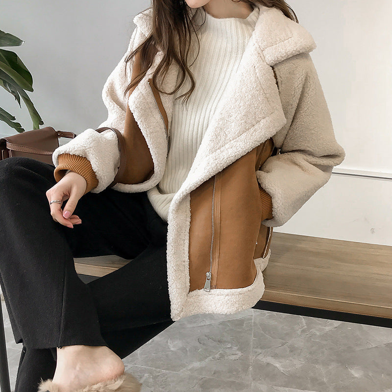 Damen Winterjacke im Lammfell-Stil für kalte Tage (3)