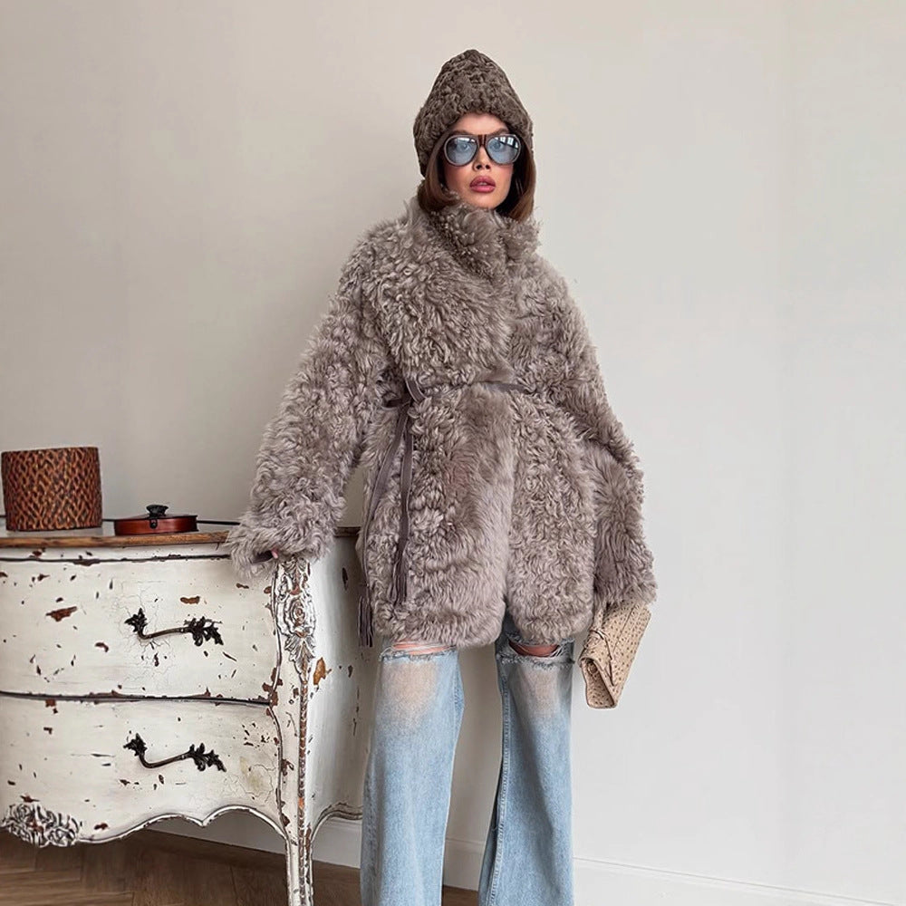 Damen Winterjacke im Teddy-Kunstfell-Look Oversize (3)