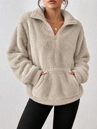 Nora | Damen Winterjacke im Teddy-Stil mit Kapuze