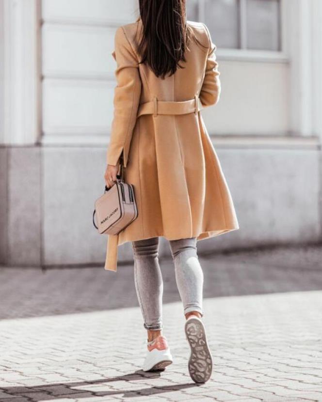 Damen Winterjacke Im Trenchcoat-Stil Mit Gürtel (5)