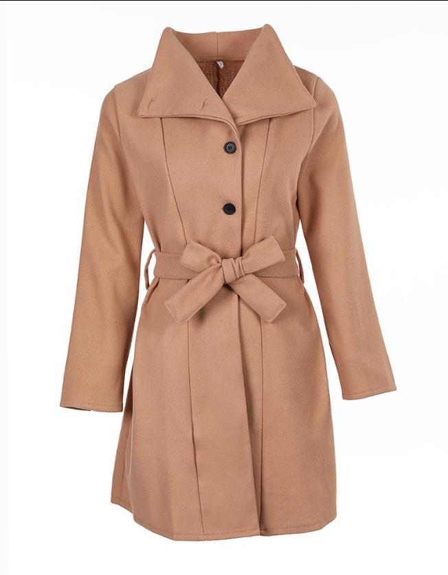 Damen Winterjacke Im Trenchcoat-Stil Mit Gürtel (7)