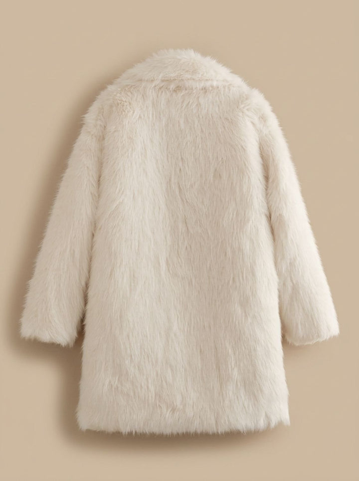Damen Winterjacke Kunstfell Flauschig Oversized (5)