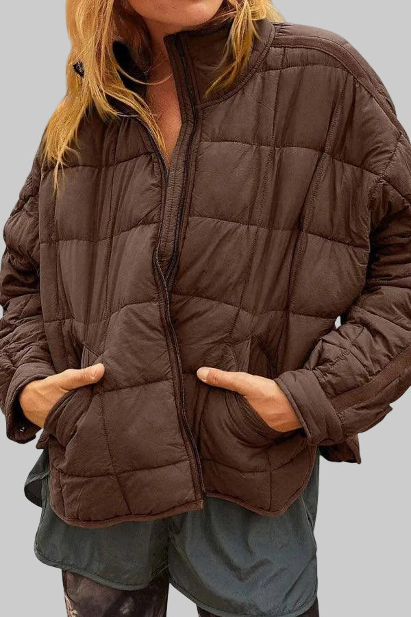 Damen Winterjacke leicht für Übergangstage in Braun
