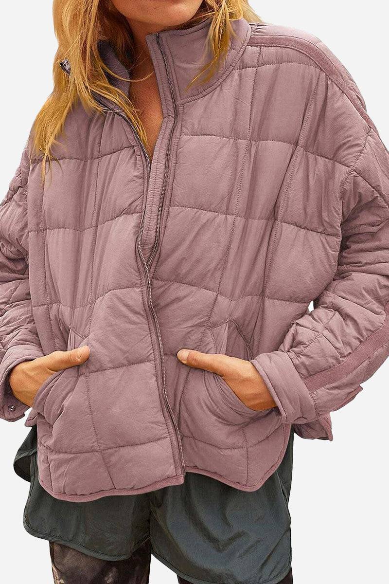 Damen Winterjacke leicht für Übergangstage in Rosa