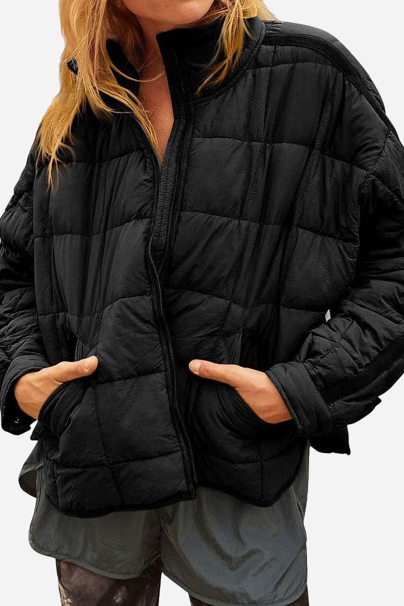 Damen Winterjacke leicht für Übergangstage in Schwarz